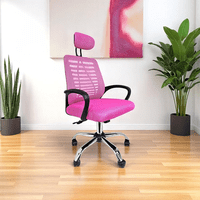 Tienda El Garage - Silla Ejecutiva Escritorio Ergonomic Con Apoyacabeza Basic Rosa