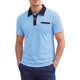 thumbnail image 1 of INSPIRE CHIC Camisa Polo de Hombre de Manga Corta con Bolsillo en el Pecho Camisas de Golf Casual XXL Azul, 1 of 5