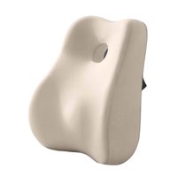 Magideal - Almohada De Apoyo Lumbar Para Silla De Oficina, Portátil, Ergonómica, Suave, De Espuma Viscoelástica Para Sofá De Viaje, Sillón Reclinable De Oficina. Beige