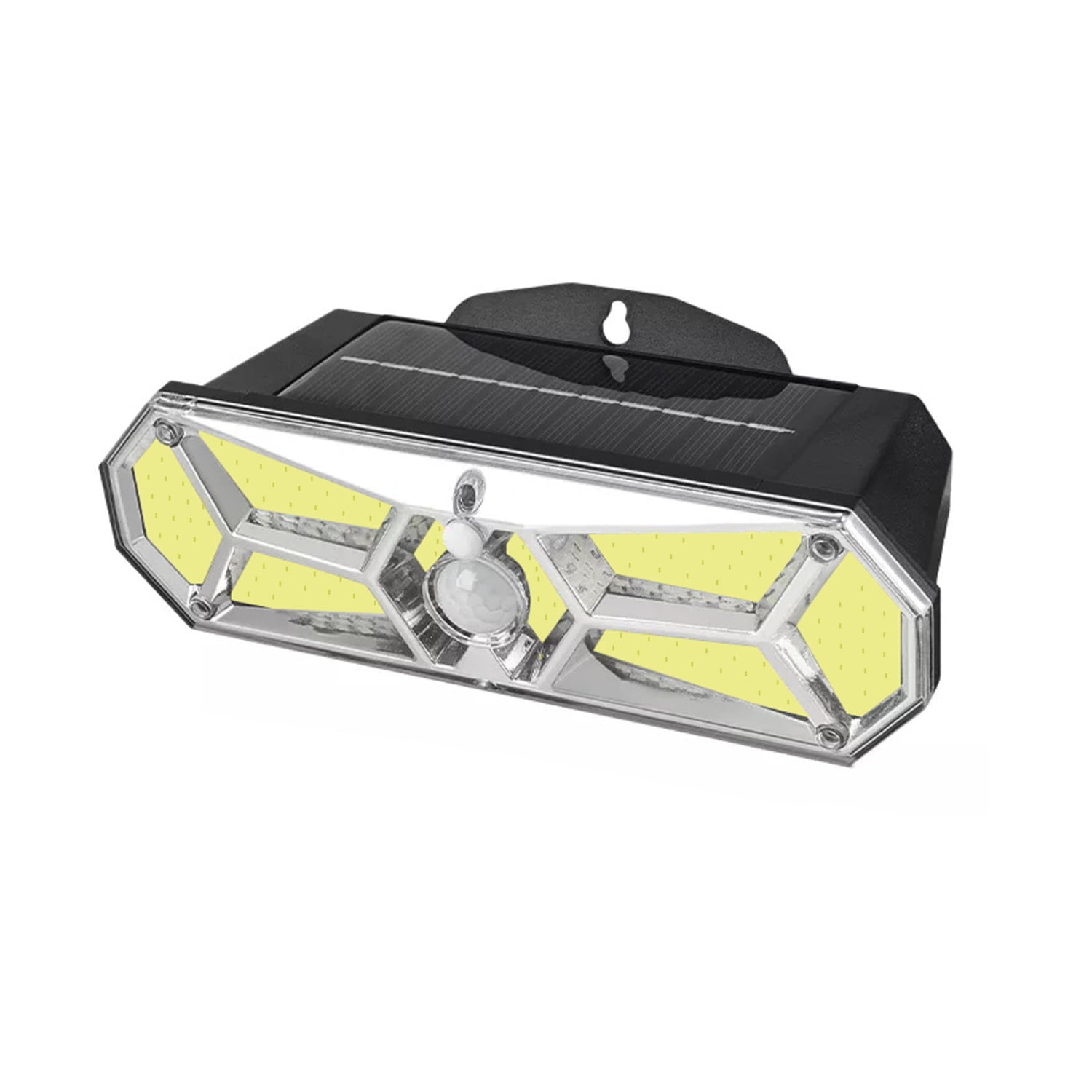 Importclick - Foco Lámpara Solar Led Pared Exterior Panel Solar Sensor Movimiento 126led Ip65 5w