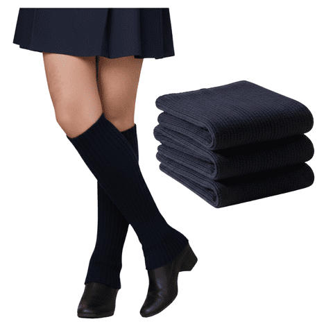 Genérico - Pack 3 Polainas Calentadores Juvenil Escolar Y Uso Diario 100% Lana