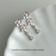 thumbnail image 1 of Pearl CZ Flower Tassel Dangle Earrings for Women, French Style Light Luxury Elegant Jewelry, 1 of 2