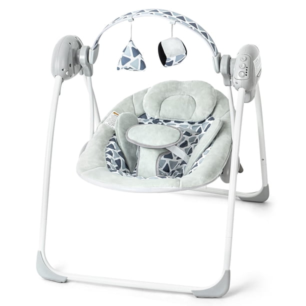 Baby Swing AskCat portátil con velocidad, música y temporizador de 0 a 6 m, de 3 a 9 kg