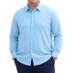 thumbnail image 1 of INSPIRE CHIC Camisa de Hombre Grande y Alta de Manga Larga con Botones Casual 3XL Azul, 1 of 5