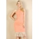 thumbnail image 1 of Vestido Midi De Canalé Con Cuello Halter Y Flecos, 1 of 10