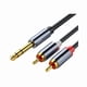 thumbnail image 1 of Cable Audio En Y Plug 6.35mm Trs A 2 Rca Estéreo 3 Metros, 1 of 9