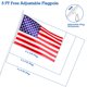 thumbnail image 4 of Kit de Poste de Bandera BONWIN 1" Acero Inoxidable 5 pies Blanco Montaje en Pared, 4 of 9