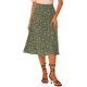thumbnail image 1 of INSPIRE CHIC Faldas Midi de Mujer Cintura Elástica Campesina A-Line Faldas Florales Ditsy Verde Militar XL, 1 of 6