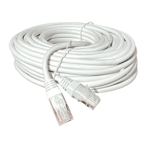 Cable De Red Cat 5E Internet Blanco Con Conectores Rj45 Incluidos 50 Metros