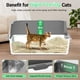 thumbnail image 2 of Caja de arena para gatos Ecsdsvsd de acero inoxidable XL con tapa y accesorios, 2 of 9