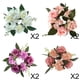 thumbnail image 2 of 8 Uds Anillos De Vela Corona Decoraciones Florales Artificiales Casa De Campo Boda, 2 of 2