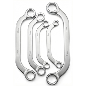 Jier Tools - Set 5 Llaves Acodadas Curva Métricas 8-22Mm Alta Resistencia