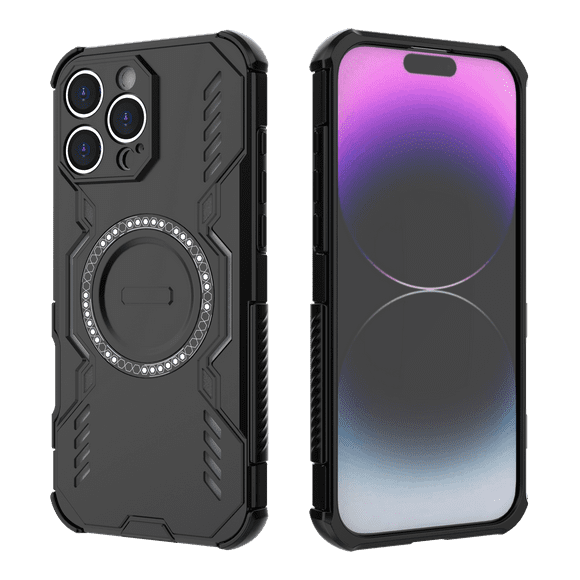 Funda FOXDOCK para iPhone 16 Pro Max , magnética, resistente a golpes, con soporte, unisex, carga inalámbrica
