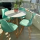 thumbnail image 1 of Comedor Mesa Blanca 80cms + 4 Sillas Tulip Menta, 1 of 3