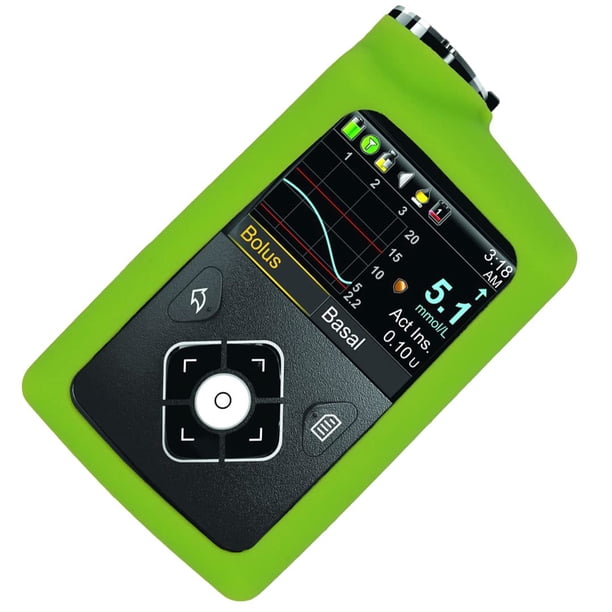 Funda de silicona suave premium usastar-SNK para bomba de insulina Medtronic Minimed 630G/640G/670G/770G/780G, verde