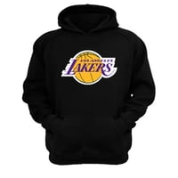 Genérico - Polerón Canguro Lakers Negro Talla S Unisex