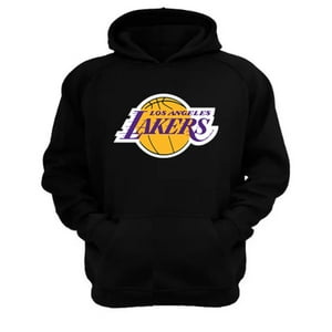 Genérico - Polerón Canguro Lakers Negro Talla L Unisex