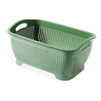 Bothyi - Cesta Para Lavar Frutas Y Verduras, Limpieza Multiusos Para Cereales, Pasta, Uvas, Verde, Grande