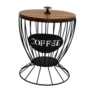 Magideal - Soporte Para Cápsulas De Café, Soporte Para Filtro De Café, Organizador De Estación De Café, Soporte Decorativo Multiusos Para Cápsulas De Café Expres Negro Con Tapa