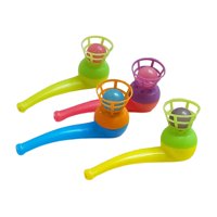 Magideal - 4X Bolas De Tubo De Soplado Flotante Juguete De Soplado De Bolas Colorido Divertido Clásico Único Para Niños Niños Niños Pequeños Fiesta De Cumpleaños