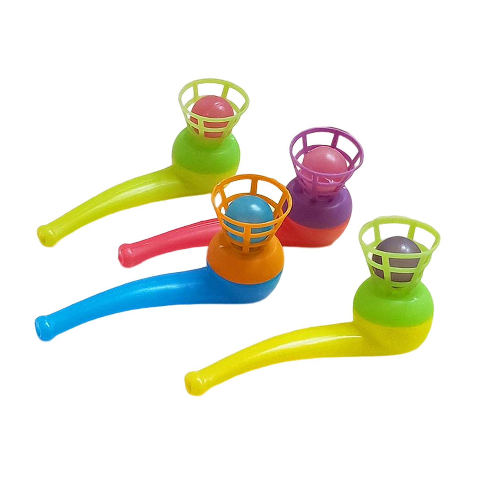 Magideal - 4x Bolas De Tubo De Soplado Flotante Juguete De Soplado De Bolas Colorido Divertido Clásico Único Para Niños Niños Niños Pequeños Fiesta De Cumpleaños