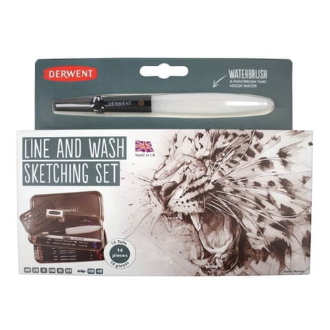 Set De Bocetos Grafitos Y Acuarelables Derwent