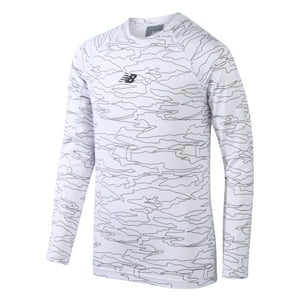 Base Layer Top New Balance Boys, Aislante De Compresión, 8 Años, Blanco