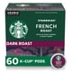 thumbnail image 1 of Cápsulas de Café Starbucks French Roast Tostado Oscuro 60 K-Cups, 1 of 8