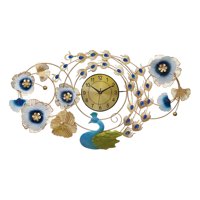 Genérico - Reloj Pared Floral Pavo Real Decorativo Atemporal Jhn