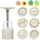 thumbnail image 1 of Juego de 7 moldes para bombas de baño. Incluye 1 prensa para bombas de baño y 6 sellos diferentes para hacer bombas de baño. Kit de moldes para pastel de luna., 1 of 8