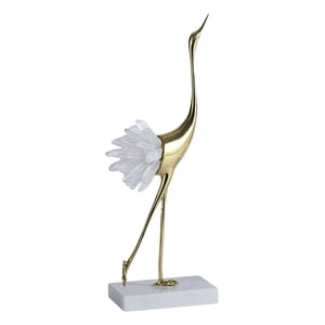 Magideal - Estatua De Grúa De Latón Estatuilla De Pájaro Escultura Ornamento De Lujo Para Gabinete De Tv, Sala De Estar, Hogar, Decoración De Estantes , Estilo B