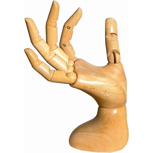 Modelo De Mano De Maniquí Para Uñas Y Dibujo Mano Derecha Femenina De Madera