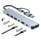 thumbnail image 1 of Hub 7 en 1 adaptador USB-C puertos USB 3.0 PD Mac PC #2, 1 of 3