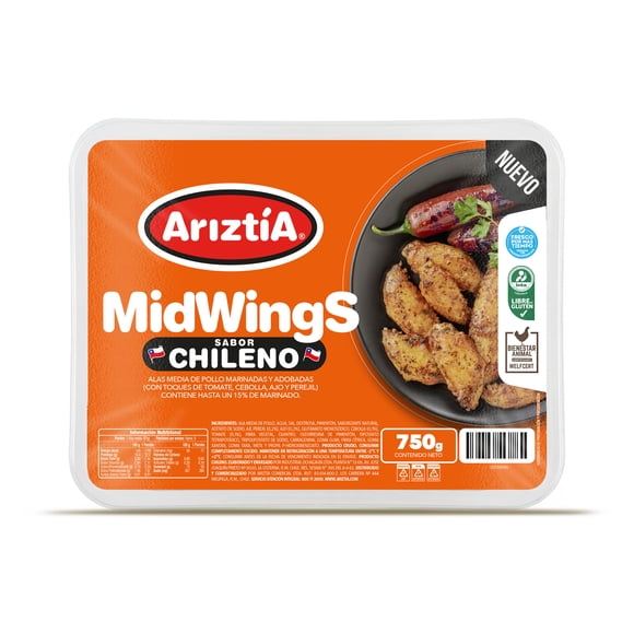 Pollo Alas Midwings Chileno Envasado, 750 g