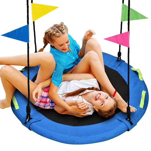 Platillo volador Tree Swing HeyZoo de 48 pulgadas y 410 kg de capacidad, azul