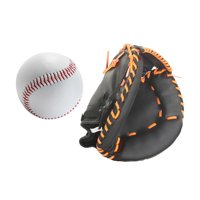 Ioensy - Guante De Receptor De Béisbol 12.5 '' Guante De Campo De Béisbol De Cuero De Manoplas De Softbol