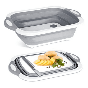 Genérico - Tabla De Cortar 3 En 1 De Silicona Plegable Drenaje Cocina Multiuso