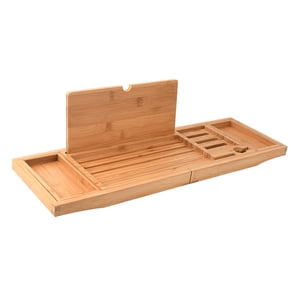 Magideal - Bandeja Caddy Premium Para Bañera, Accesorios Para Bañera, Soporte De Almacenamiento Antideslizante Para Libros, Teléfono, Vino, Jabón,