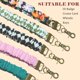 thumbnail image 5 of Lanyard WEZEBEL estilo scrunchie elástico negro a cuadros, 5 of 5