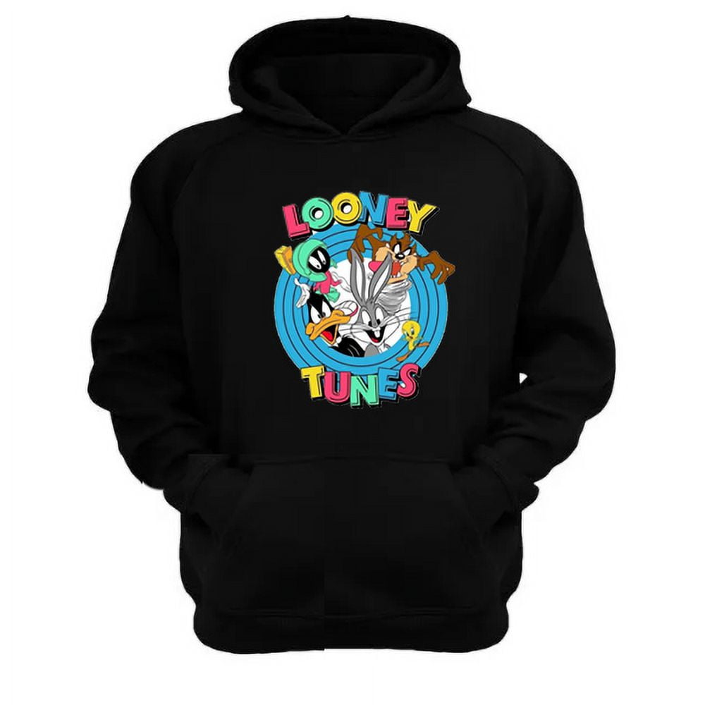 Genérico - Polerón Canguro Dibujos Animados Lt Negro Talla Xs Unisex