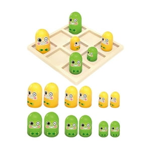 Genérico - Juego Tic Tac Toe Regalos Únicos Edades 3+ Juego De Damas Interactivo Para Padres E Hijos Rana