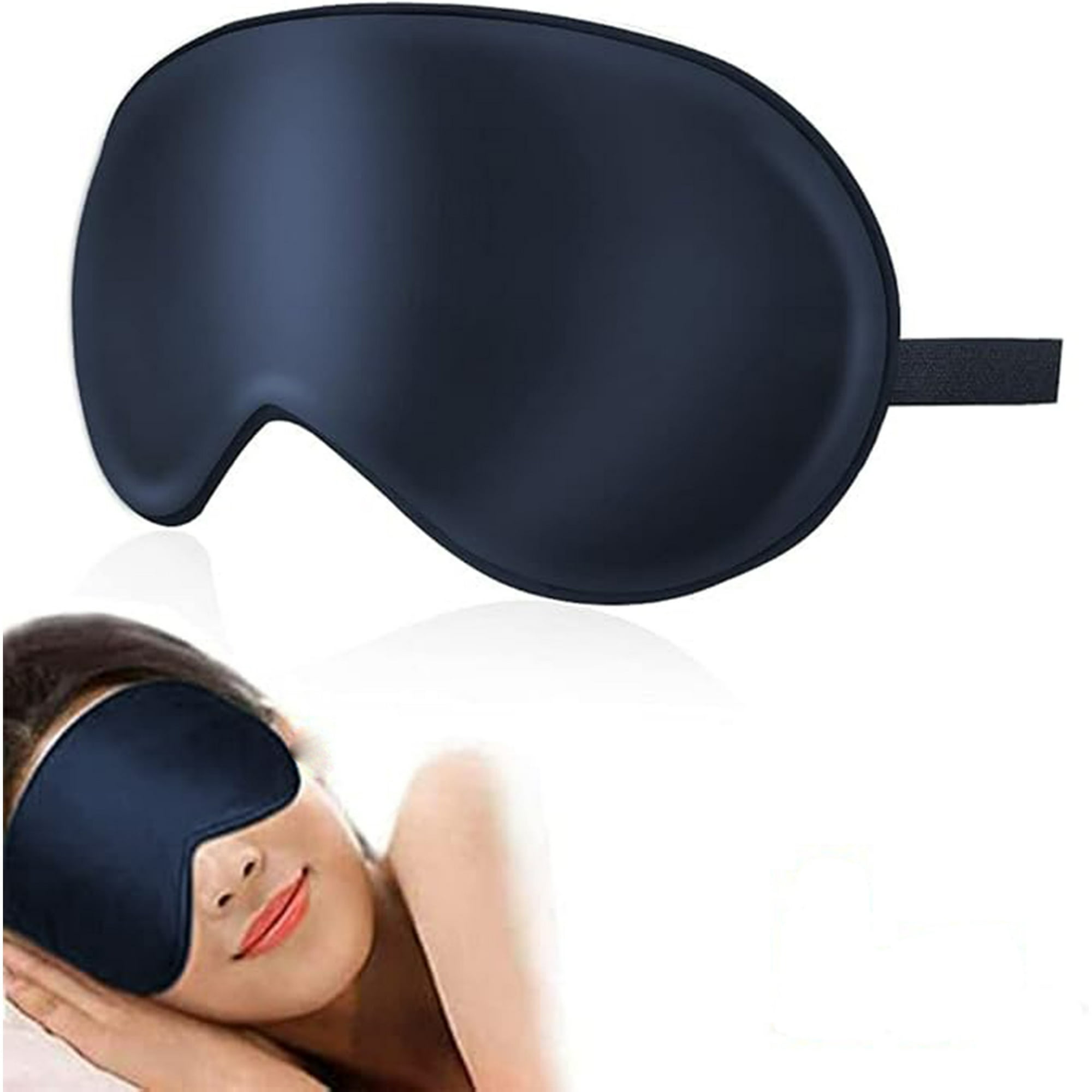 Veatool - Antifaz Para Dormir, Antifaz De Seda Suave Con Correa Ajustable Para Dormir, Antifaz Para Viajar En Avión, Antifaz Para Dormir En La Oficina (azul Marino)