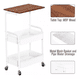 thumbnail image 4 of Carrito Organizador Utilitario De 3 Niveles Con Mesa De Madera Blanco., 4 of 6