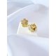 thumbnail image 3 of Aro Carré Flor Circones Enchapado Oro 18k, 3 of 5