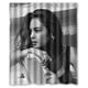 thumbnail image 1 of Cortina de ducha de Courtney Eaton Girl Madmax Sexy BW Dark Film, juego de cortinas de baño con ganchos, tamaño 66 x 72 pulgadas, 1 of 3
