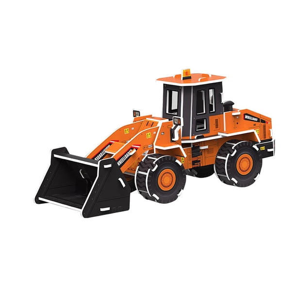 Rompecabezas de construcción 3D de papel 3D, juego de bricolaje, experimentos, manualidades, kits de modelos de coches de cartón 3D para niños y niñas Cargador S