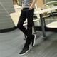 thumbnail image 5 of Pantalones casuales ajustados para hombre, elásticos, de color puro, de corte regular, para invierno y otoño., 5 of 8