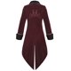 thumbnail image 2 of Chaqueta medieval Steampunk para hombre, color rojo, talla L, 2 of 6