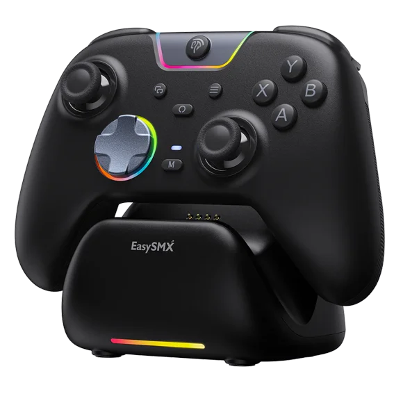 Control Gamer EasySMX X05 Pro Inalámbrico Multiplataforma negro | Botones Silenciosos Pro + Base