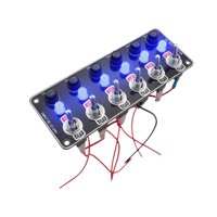 Magideal - Panel De Interruptores De Palanca, Panel Basculante De Múltiples Interruptores, Fácil De Usar, Para Rv, Camión, 6 Unidades, Interruptor De Encendido Y